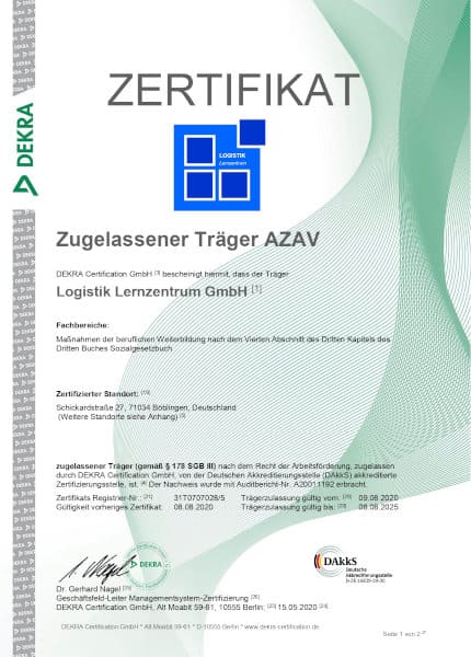 AZAV-Zertifikat LGI